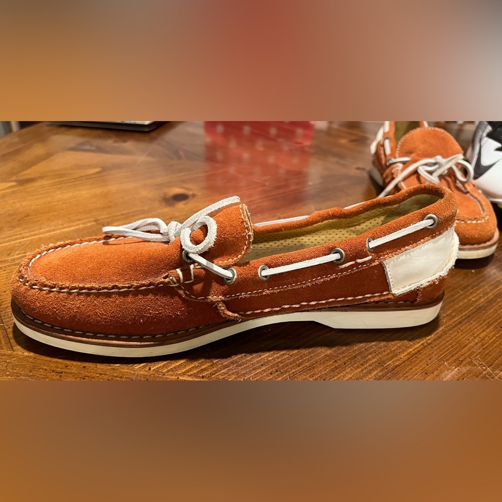 Vibram Ernest Hemingway Mens Boat Dock Shoes Brown Leather 2 Toned Size 10.5 M - Picture 3 of 14